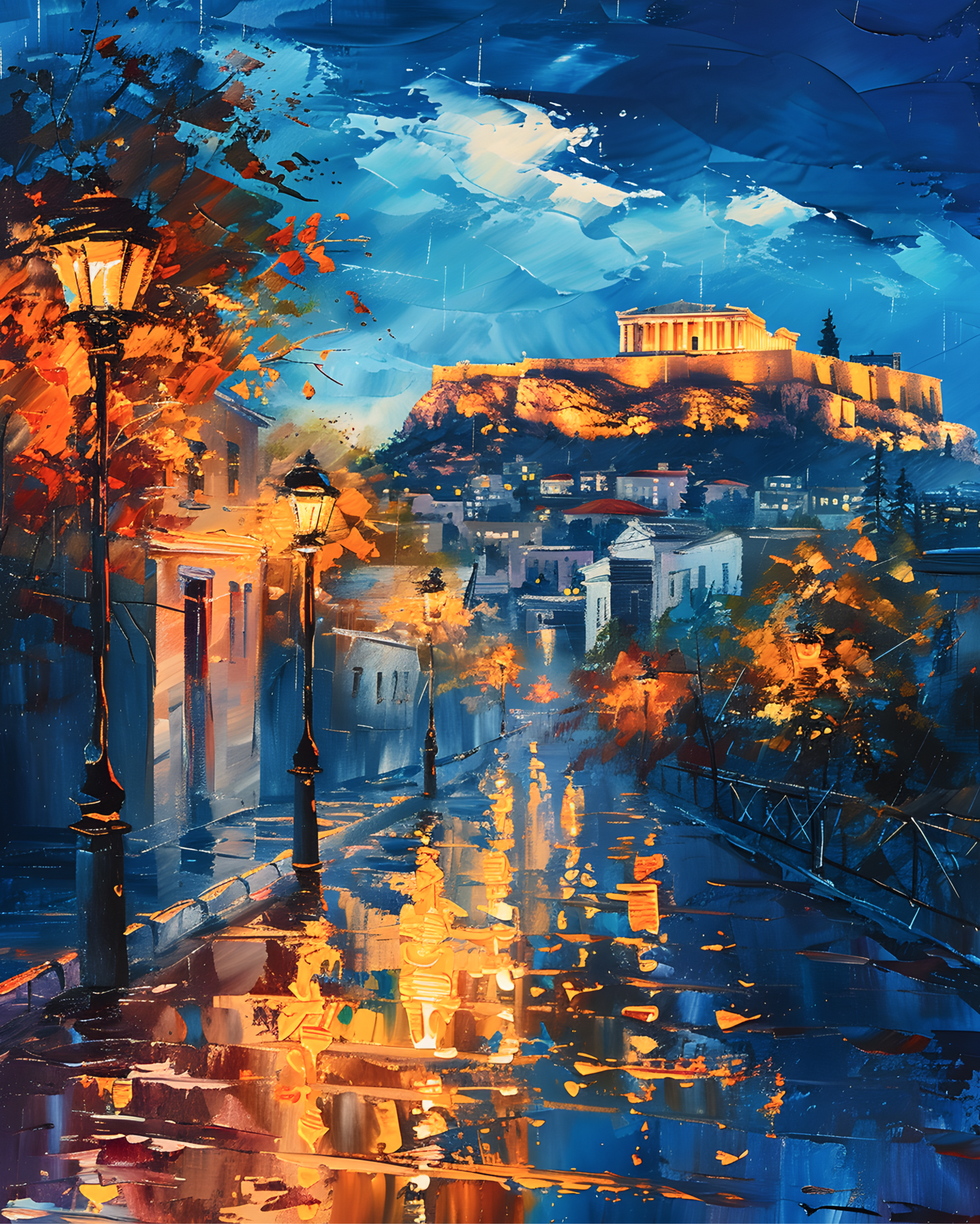 Acropolis Reflected at Dusk Printable Wall Art | Instant Download