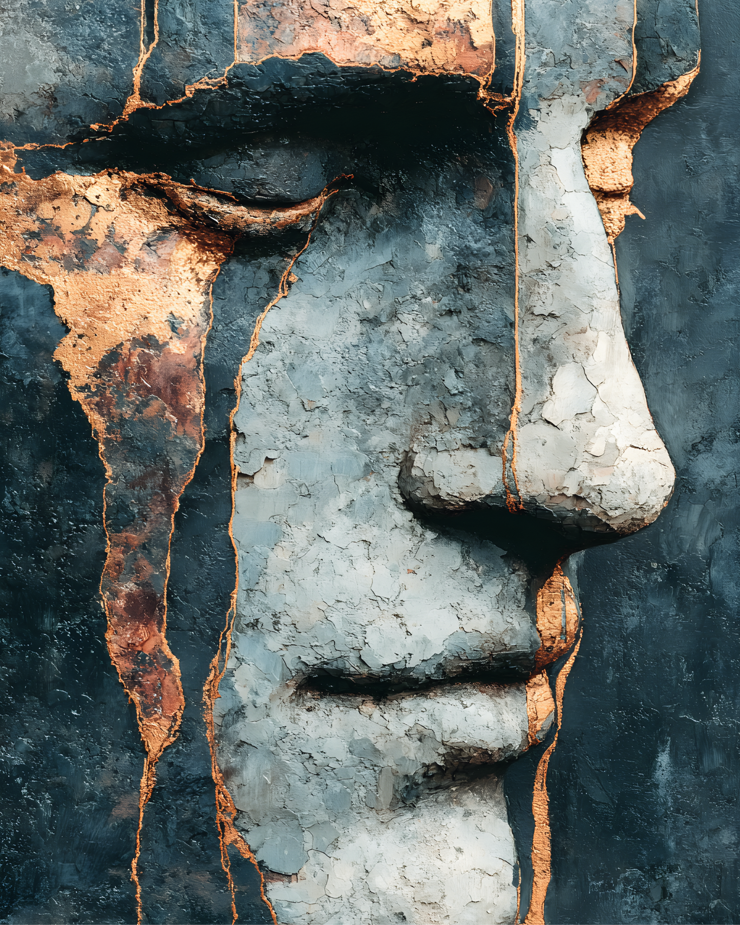Fracture in Goldleaf Printable Wall Art | Instant Download