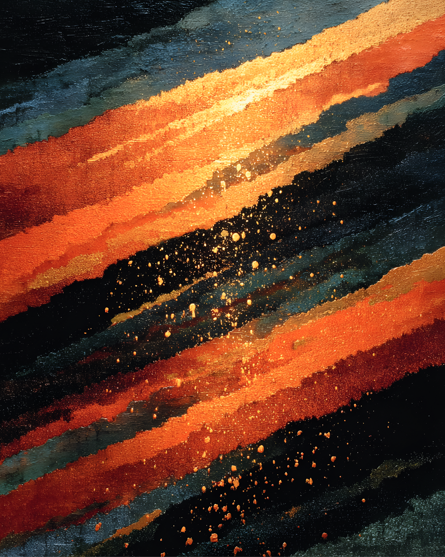 Horizon of Burnished Amber Printable Wall Art | Instant Download