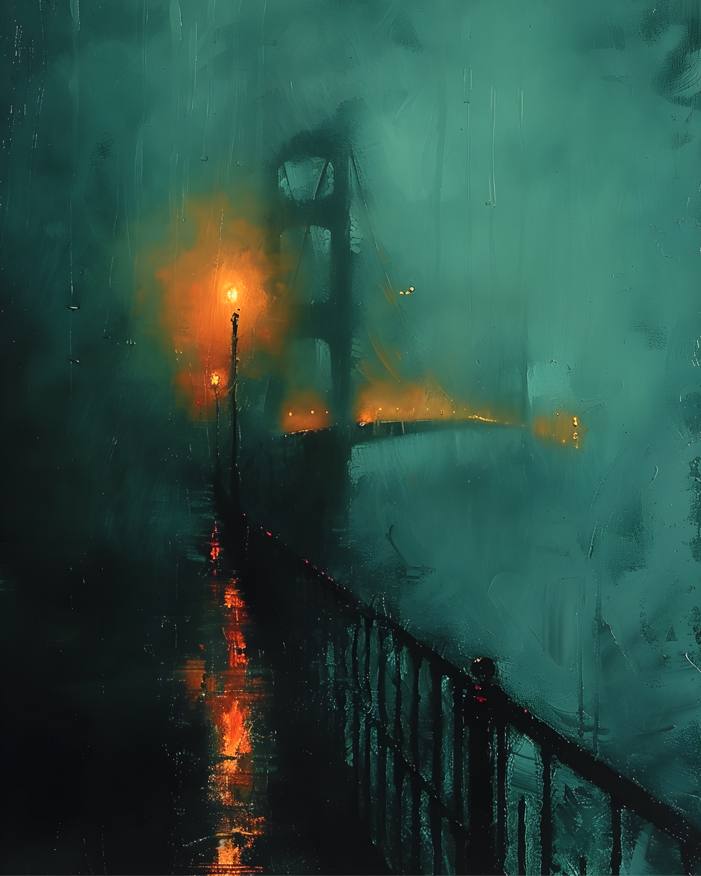 Mist Shadows at the Golden Gate Printable Wall Art | Instant Download