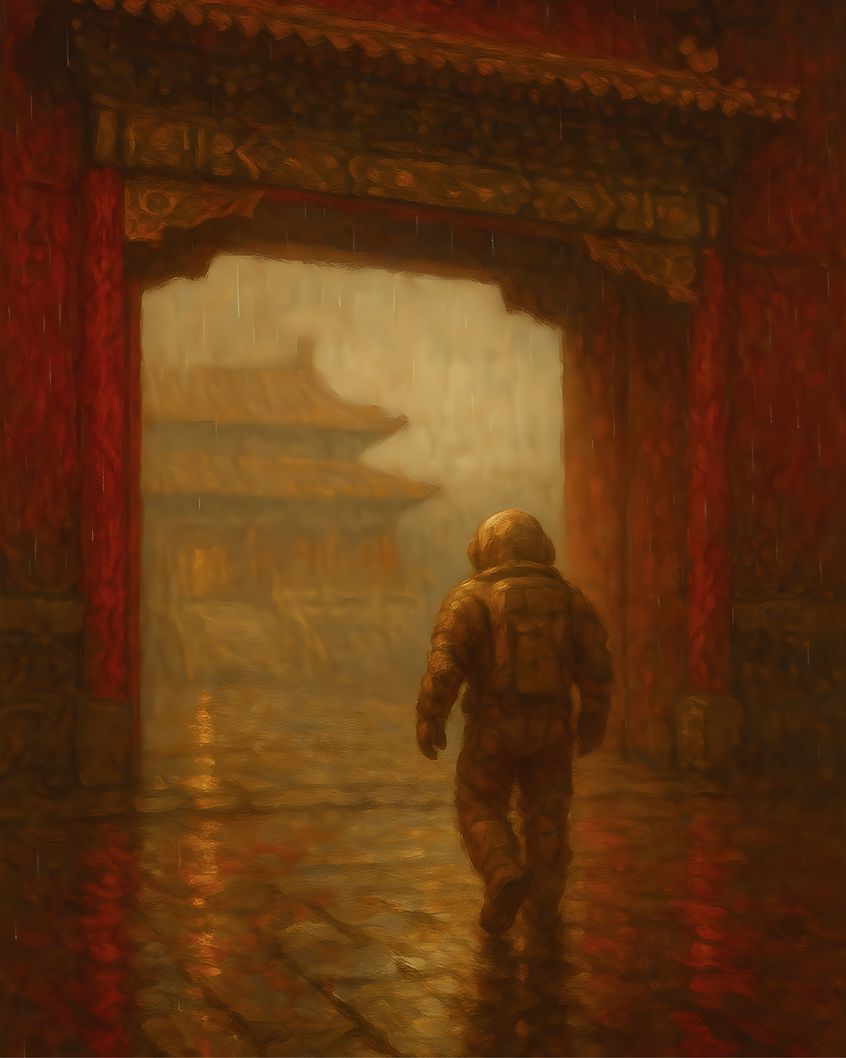 Printable wall art Scarlet Gates Beijing for living room UK home decor digital print