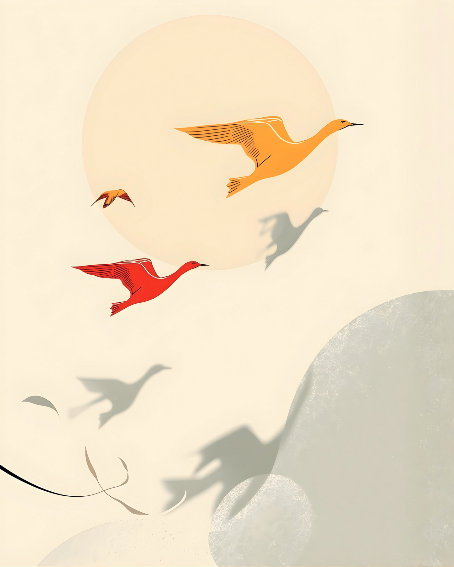 Sunrise Flight Printable Wall Art | Instant Download