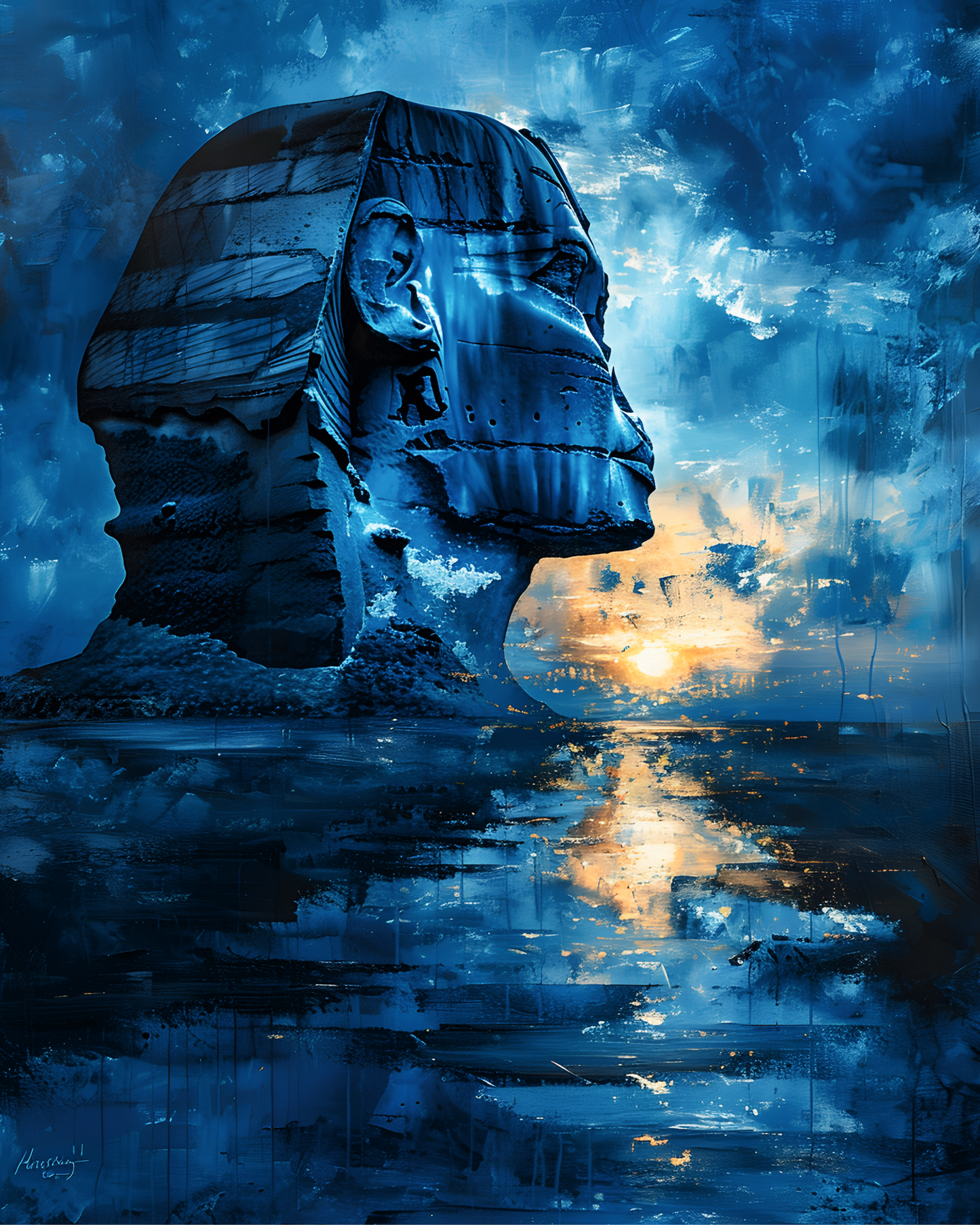 The Silent Sphinx Awakens Printable Wall Art | Instant Download