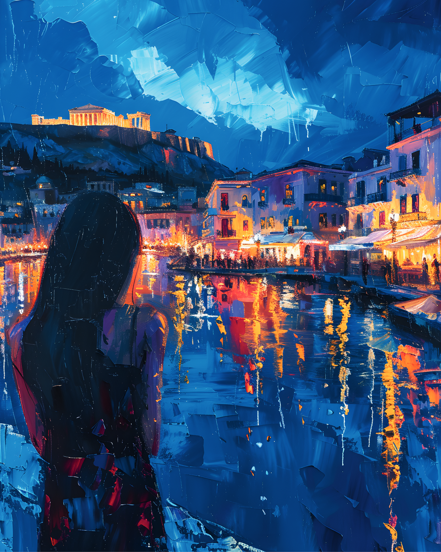 Twilight Muse of Athens Printable Wall Art | Instant Download
