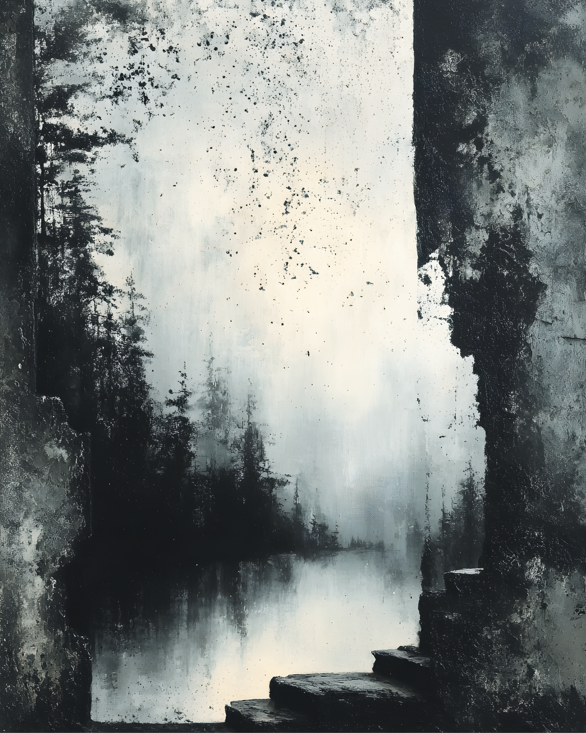 Printable wall art Veil of Silence for living room UK home decor digital print