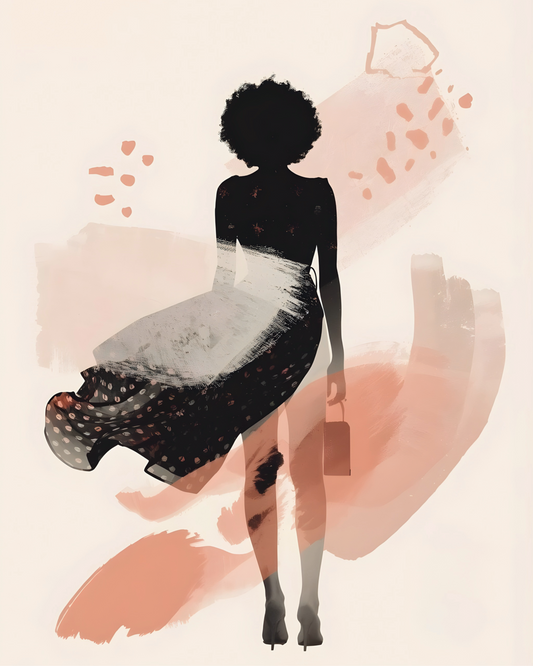 Blush Silhouette Printable Wall Art | Instant Download
