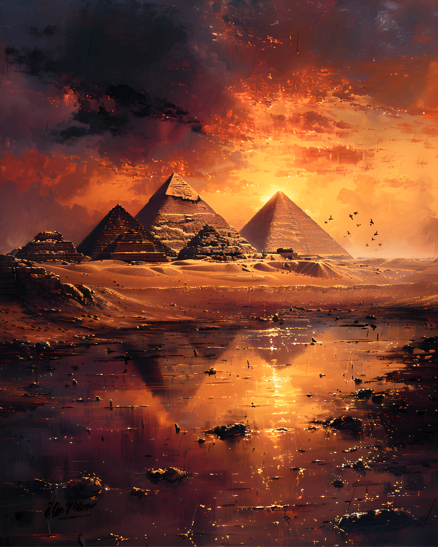 Horizon of Giza at Dusk Printable Wall Art | Instant Download