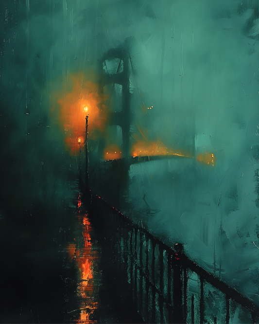 Mist Shadows at the Golden Gate Printable Wall Art | Instant Download