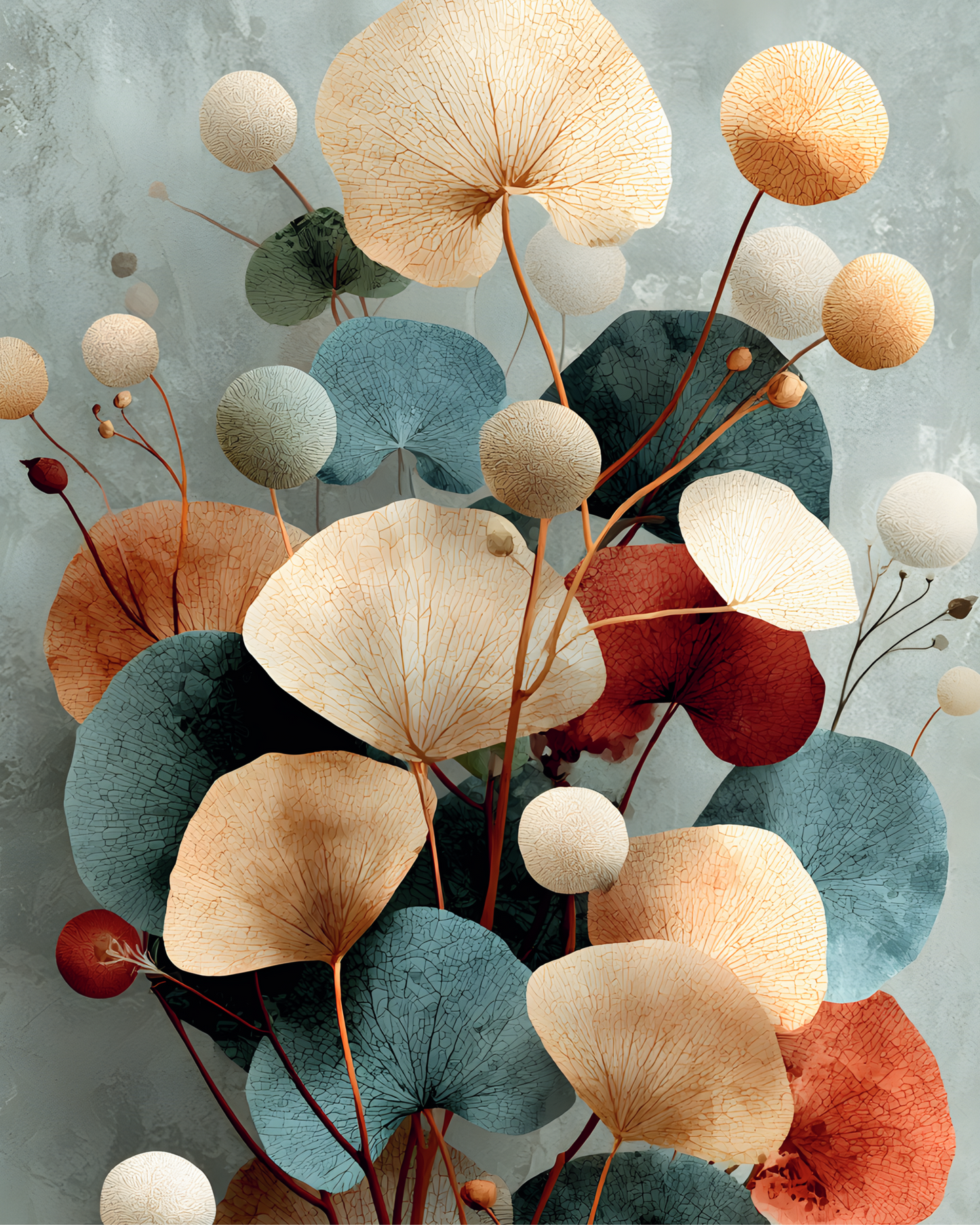 Murmured Petal Bloom Printable Wall Art | Instant Download