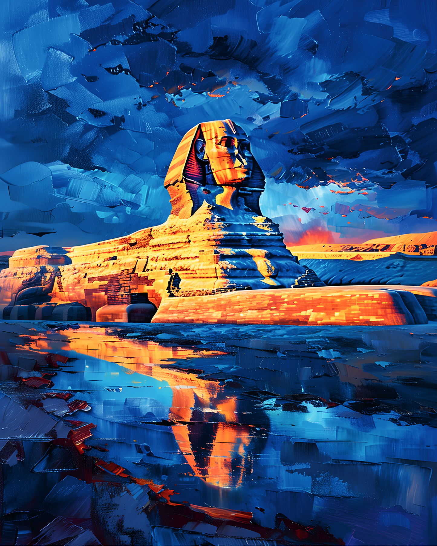 Pharaoh's Dawn Reflected Printable Wall Art | Instant Download
