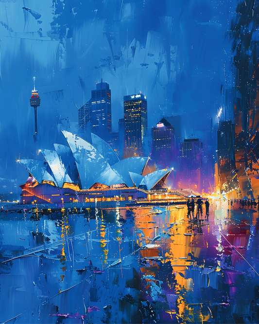 Rainlight Over Darling Harbour Printable Wall Art | Instant Download
