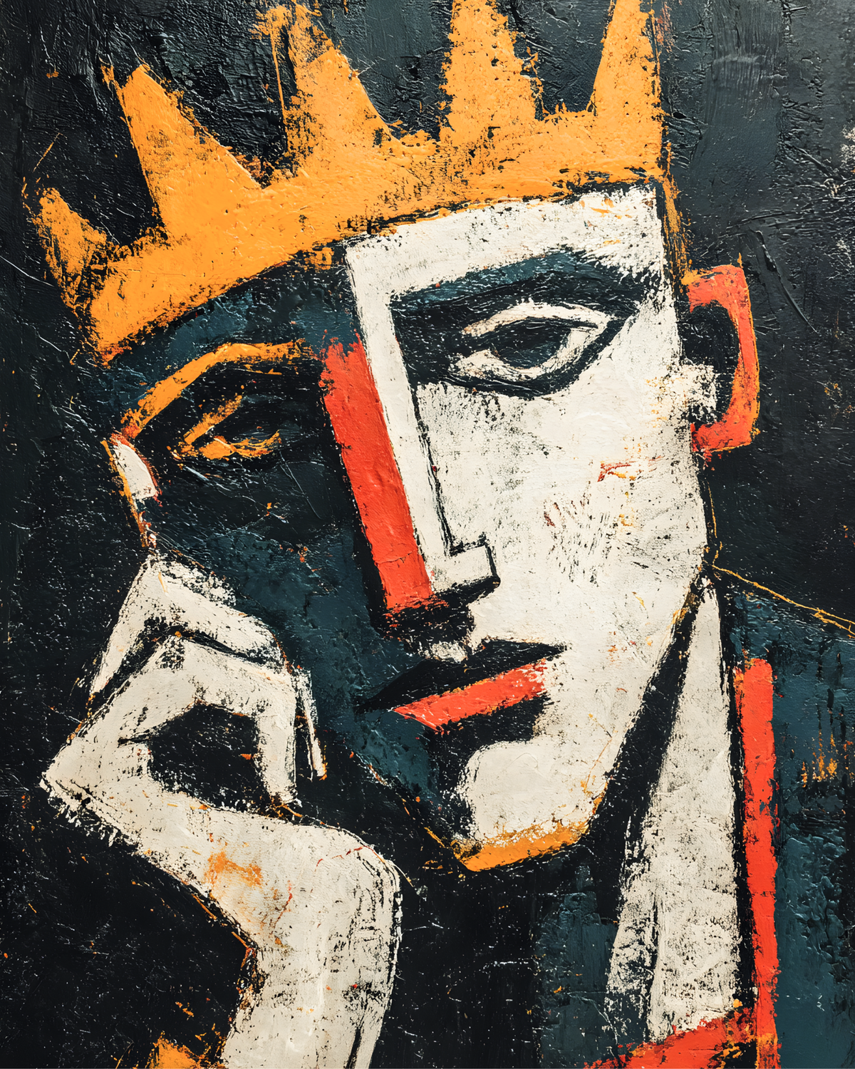 Printable wall art The Pensive King for living room UK home decor digital print