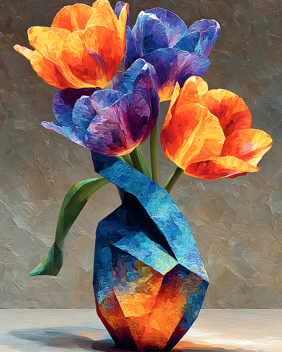 Printable wall art Vivid Noir Vase for living room UK home decor digital print